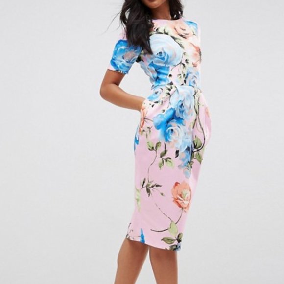 asos midi wiggle dress